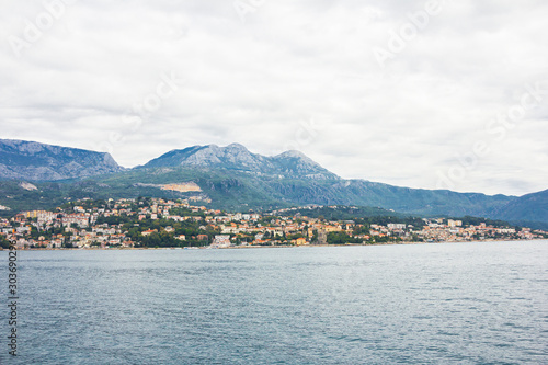  the different suburb views of nature, mountains, forests and seascapes of Boka Kotorska bay of Adriatic sea, Montenegro