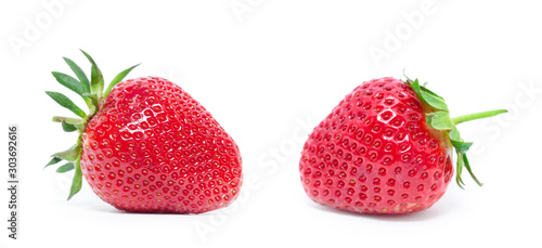 strawberry isolated over white. fresh strawberry