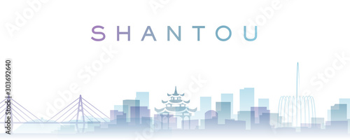 Shantou Transparent Layers Gradient Landmarks Skyline