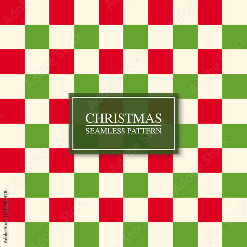 Christmas seamless colorful tile pattern. Bright xmas retro background. Endless creative geometric texture.