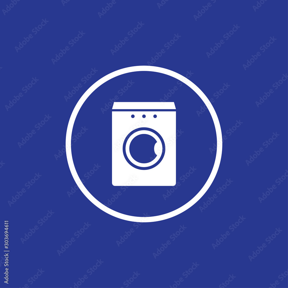 Washing machine icon for web and mobile