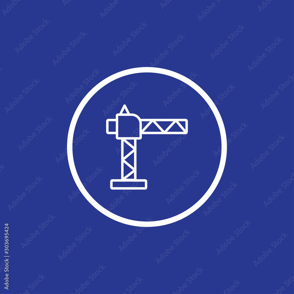 Crane outline icon illustration isolated vector sign symbol Crane outline icon illustration isolated vector sign symbol