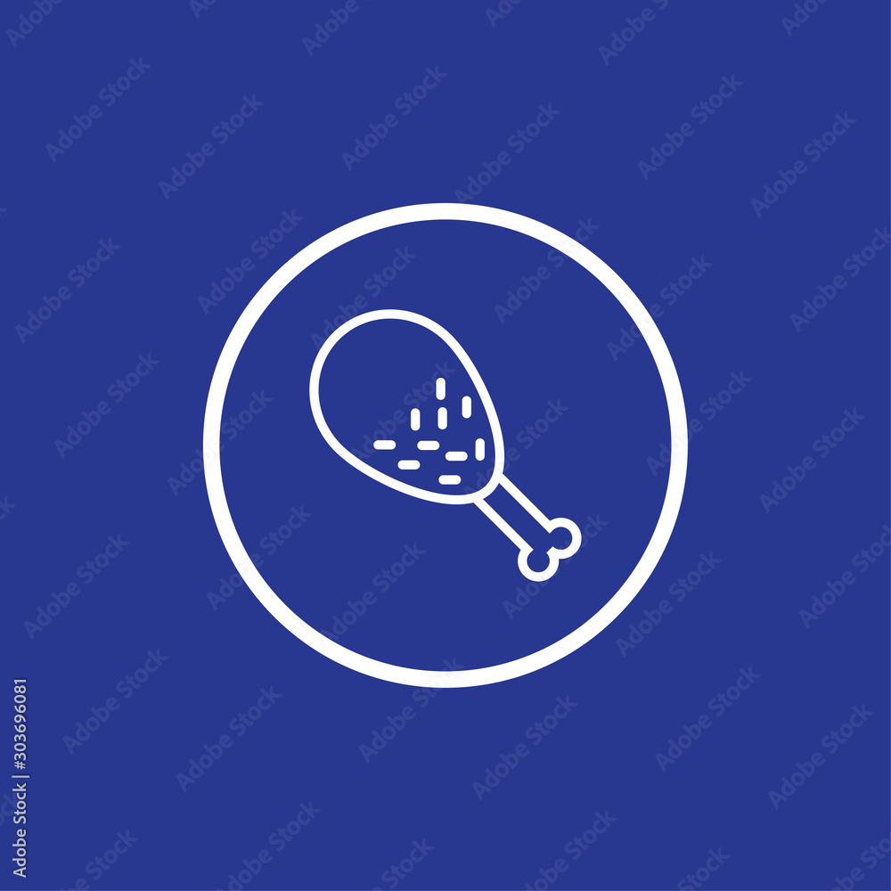 Chicken leg outline icon for web and mobile Chicken leg outline icon for web and mobile