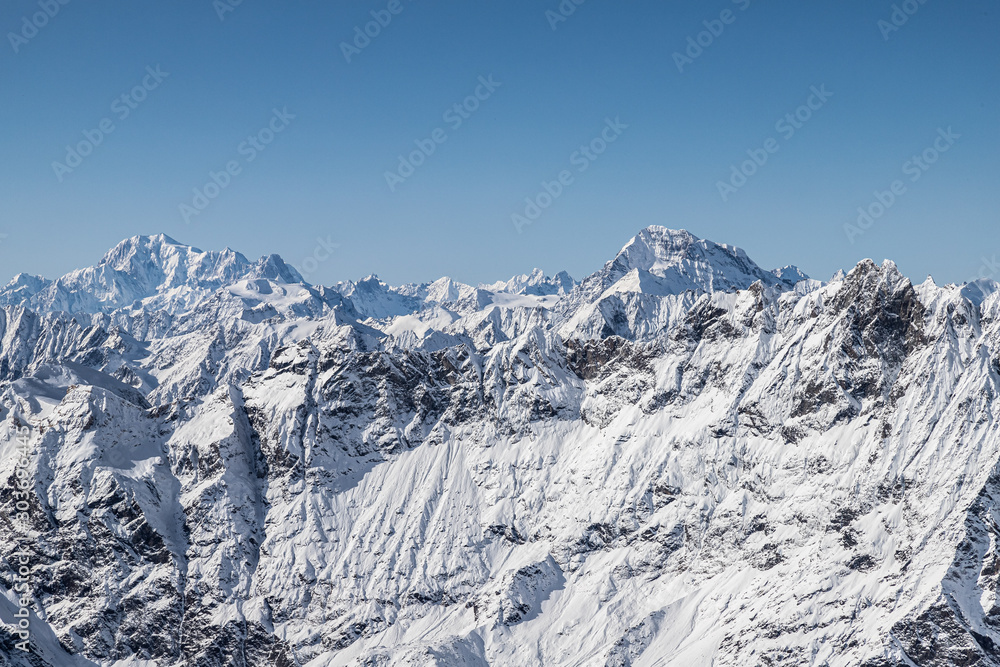 Mont Blanc viewed from Klein Matterhorn