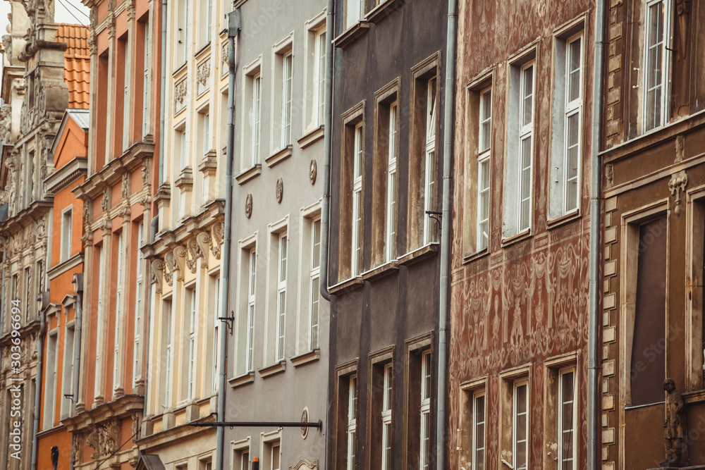 architecture gdansk, old city in europe