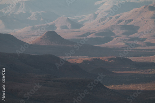 On the Etendeka Plateau with view of the Klip River valley, Grootberg, Namibia, Africa photo