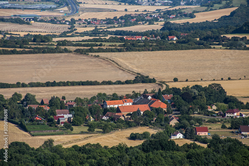 a village in the Czechs, in the afternoon