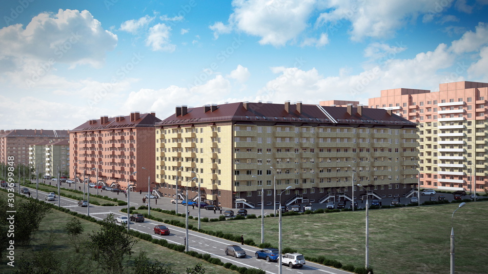 Obraz premium Residental complex. 