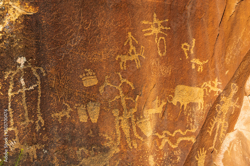 Newspaper Rock Petroglyphs, Canyonlands, Utah photo