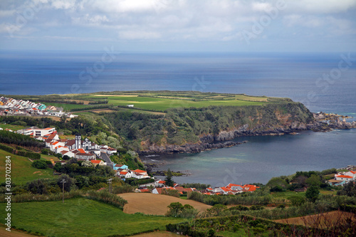 Aerial view of Porto Formoso in Sao Miguel © willeye