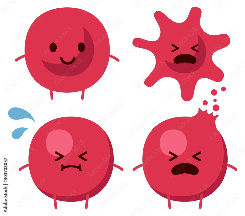 Fototapeta premium 細胞浸透 赤血球