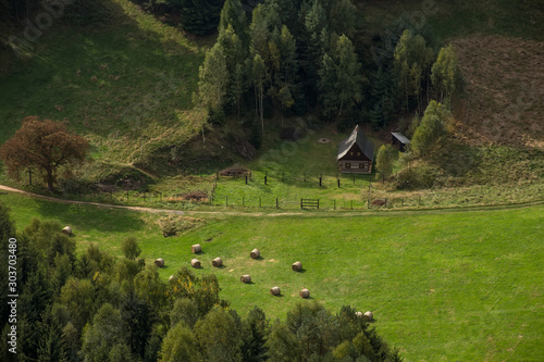 view from the high hill in the czech republic photo