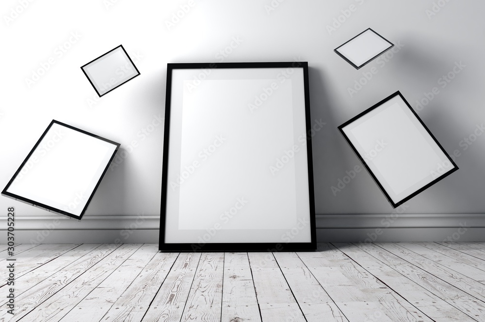 Floating Photo Frame Mockup Floating Photo Frame Mockup
