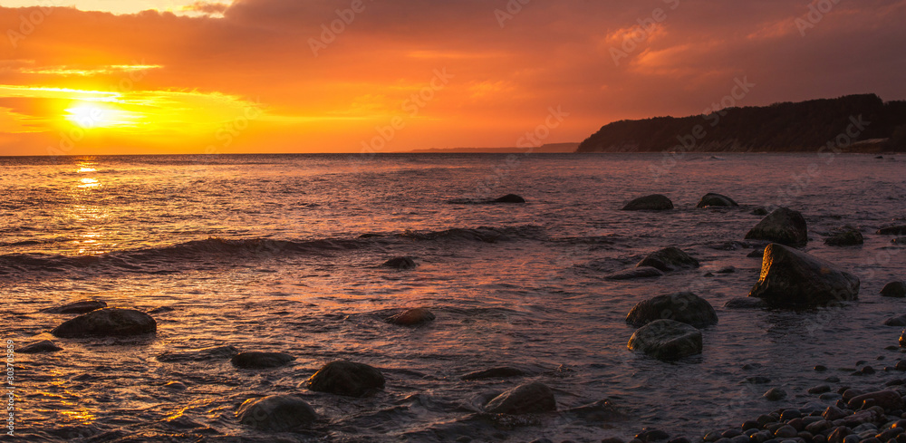 dawn on the shore of the Baltic Sea