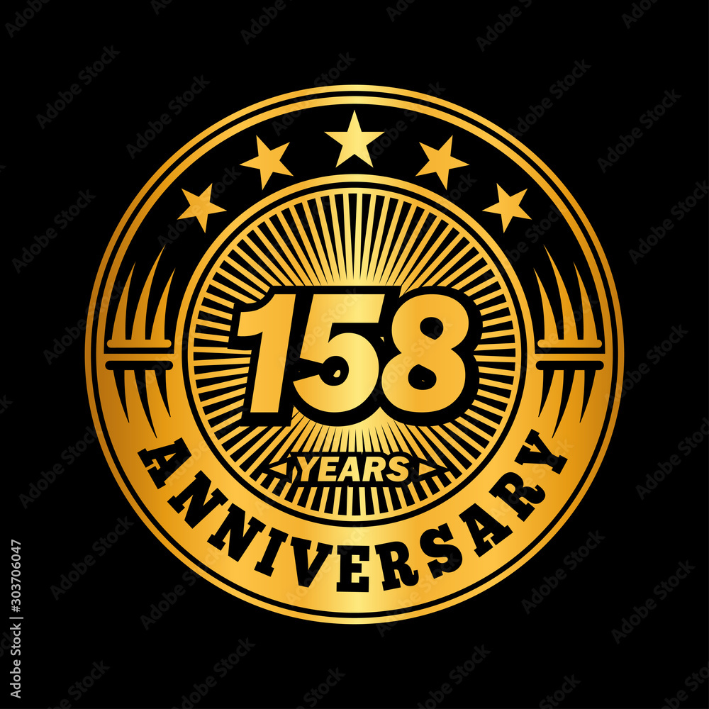 158 years anniversary celebration logo design. Vector and illustration. 158 years anniversary celebration logo design. Vector and illustration.
