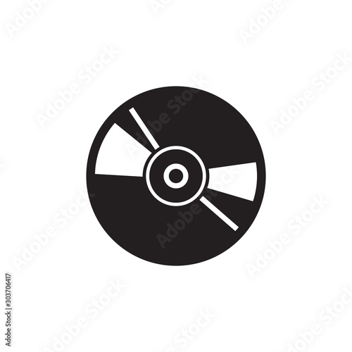 flat black glyph cd disk icon. Logo element illustration. cd disk design. vector eps 10 .cd disk concept. Can be used in web and mobile .