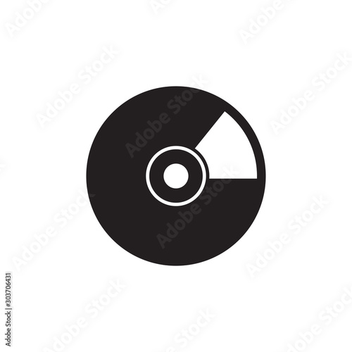 flat black glyph cd disk icon. Logo element illustration. cd disk design. vector eps 10 .cd disk concept. Can be used in web and mobile .