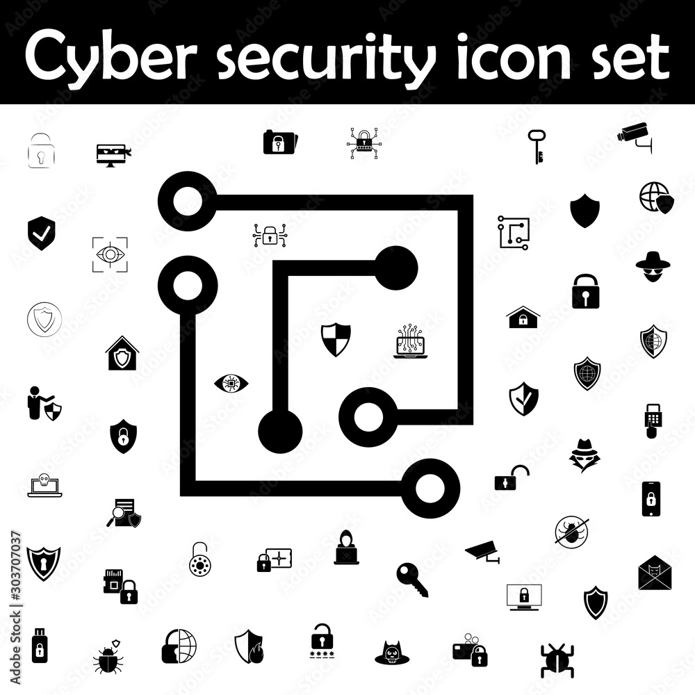 Laptop chip icon. Cyber security icons universal set for web and mobile Laptop chip icon. Cyber security icons universal set for web and mobile