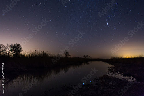 Night landscape and the starry sky © vadimborkin