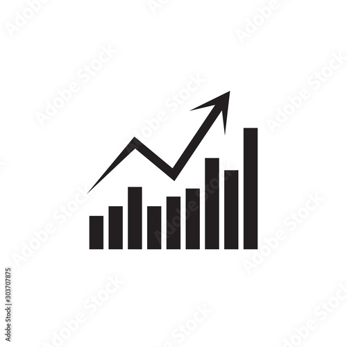 flat black glyph growth bar icon. Logo element illustration. growth bar design. vector eps 10 . growth bar concept. Can be used in web and mobile
