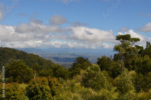 view from Leamington national park Australia sky clouds mountain vista © Alexandra Griffiths