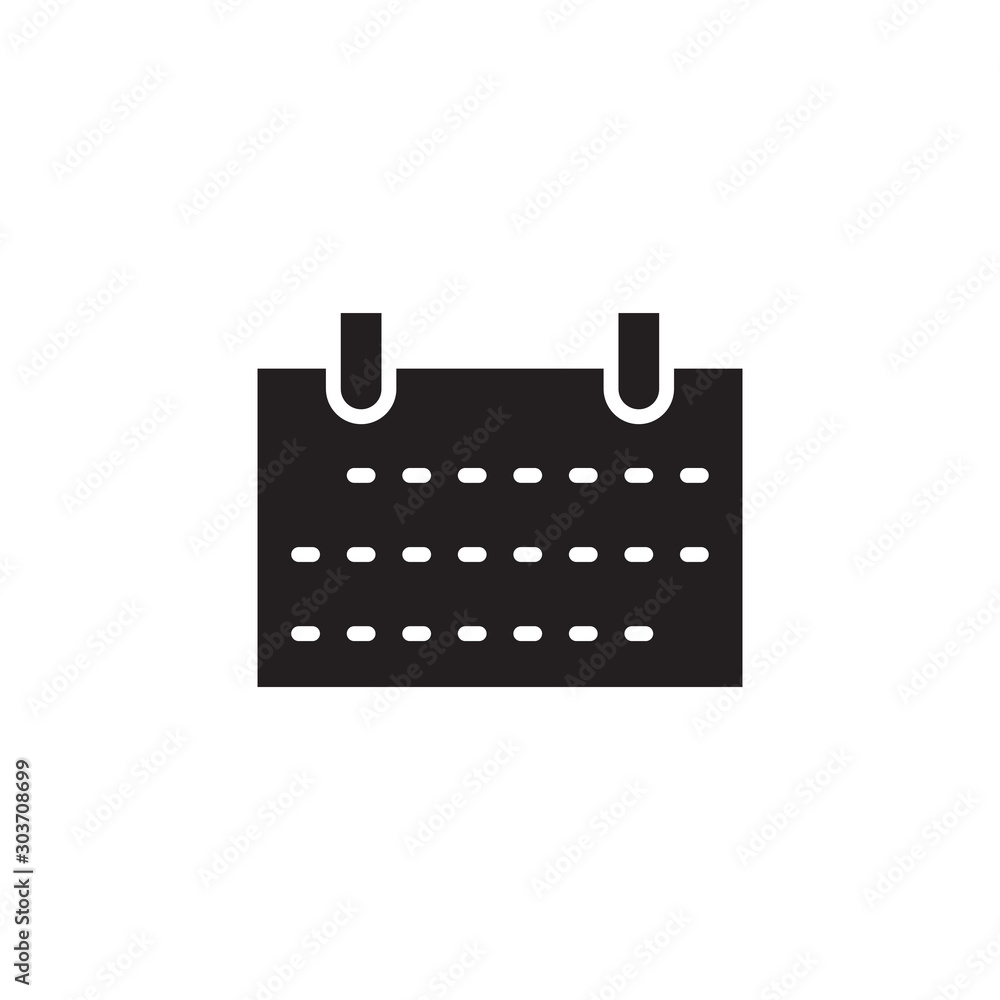 flat line calendar icon. Logo element illustration. calendar design. vector eps 10 . calendar concept. Can be used in web and mobile .