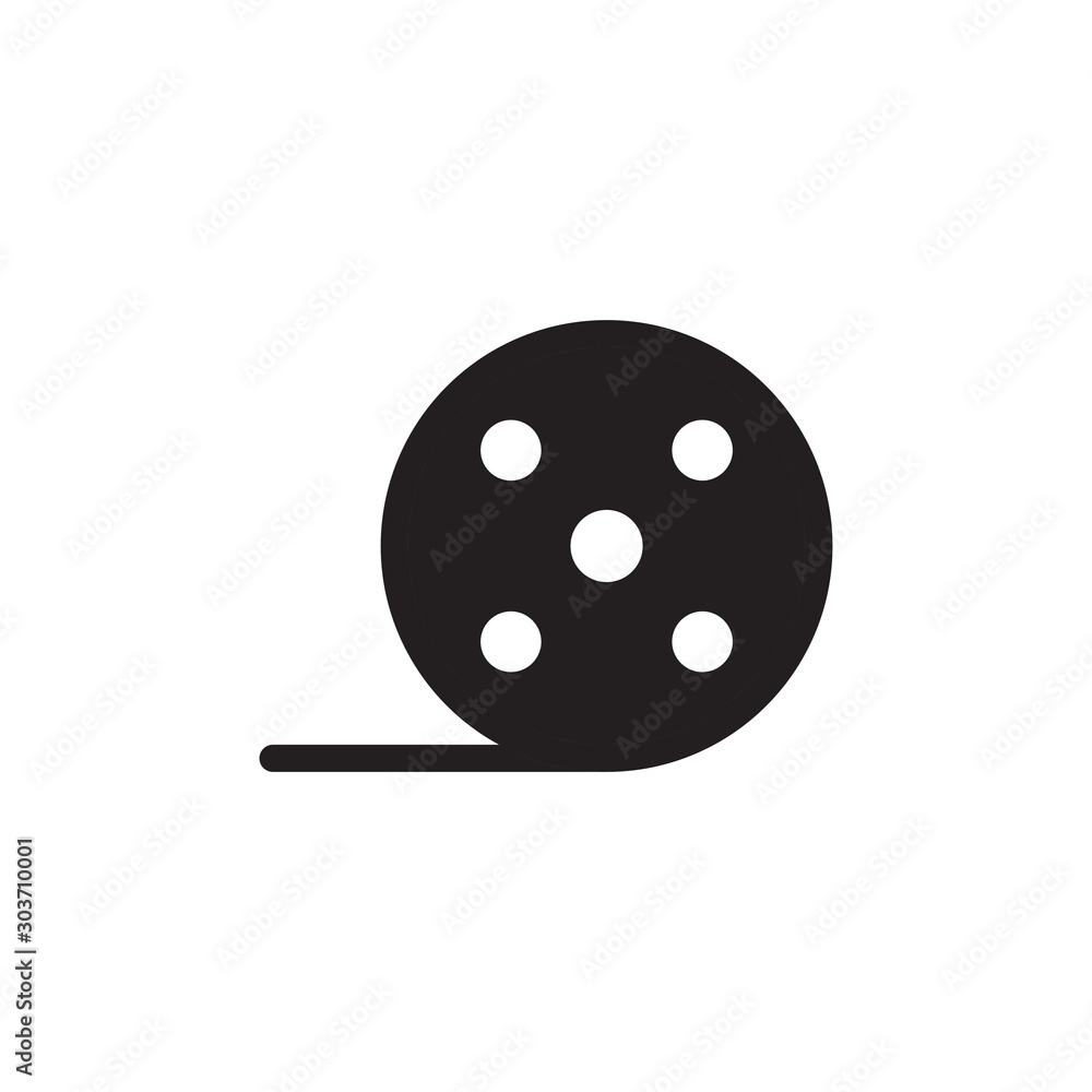 flat black glyph film reel icon. Logo element illustration. film reel design. vector eps 10 . film reel concept. Can be used in web and mobile . flat black glyph film reel icon. Logo element illustration. film reel design. vector eps 10 . film reel concept. Can be used in web and mobile .