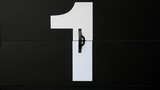 morning..Close-up Flip clock Date numbers 1 on black background, Time concept..