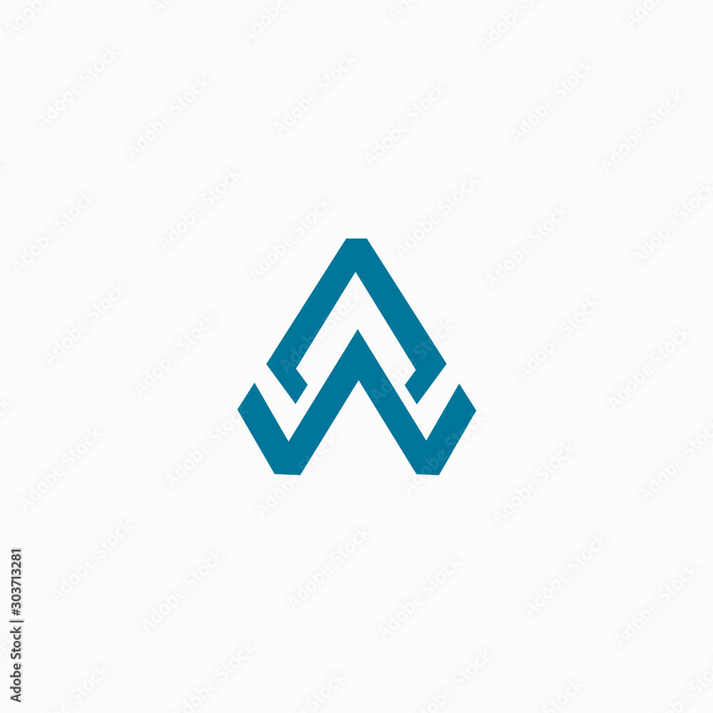 AW Letter Logo Design Template AW Letter Logo Design Template