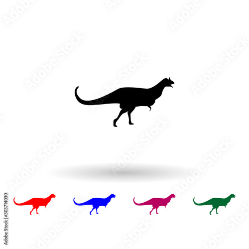 Carnotaurus multi color icon. Simple glyph  flat vector of dinosaur icons for ui and ux  website or mobile application