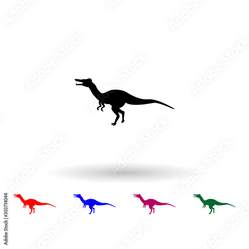 Baryonyx multi color icon. Simple glyph, flat vector of dinosaur icons for ui and ux, website or mobile application