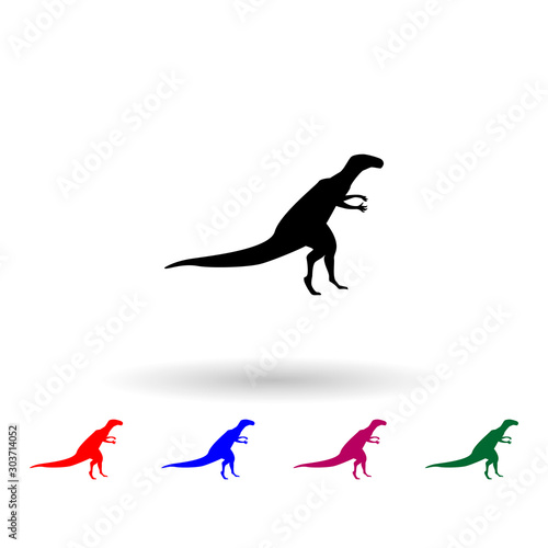 Psittacosaurus multi color icon. Simple glyph, flat vector of dinosaur icons for ui and ux, website or mobile application