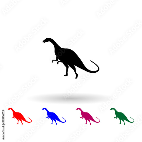 Plateosaurus multi color icon. Simple glyph, flat vector of dinosaur icons for ui and ux, website or mobile application