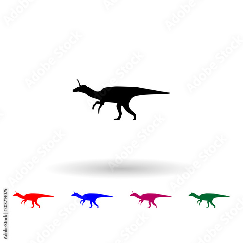 Cintaozavr multi color icon. Simple glyph, flat vector of dinosaur icons for ui and ux, website or mobile application