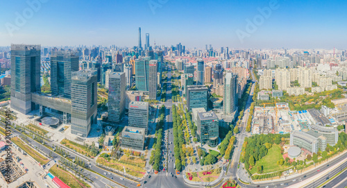 Canvas Print City Skyline of Pudong New Area, Shanghai, China