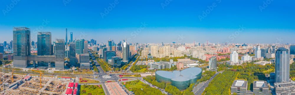 Ταπετσαρία City Skyline of Pudong New Area, Shanghai, China
