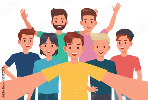 people playing smartphone character vector design no3