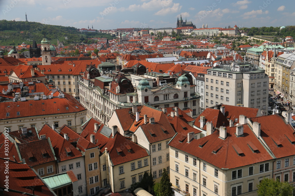 チェコ　プラハ歴史地区市街の景色