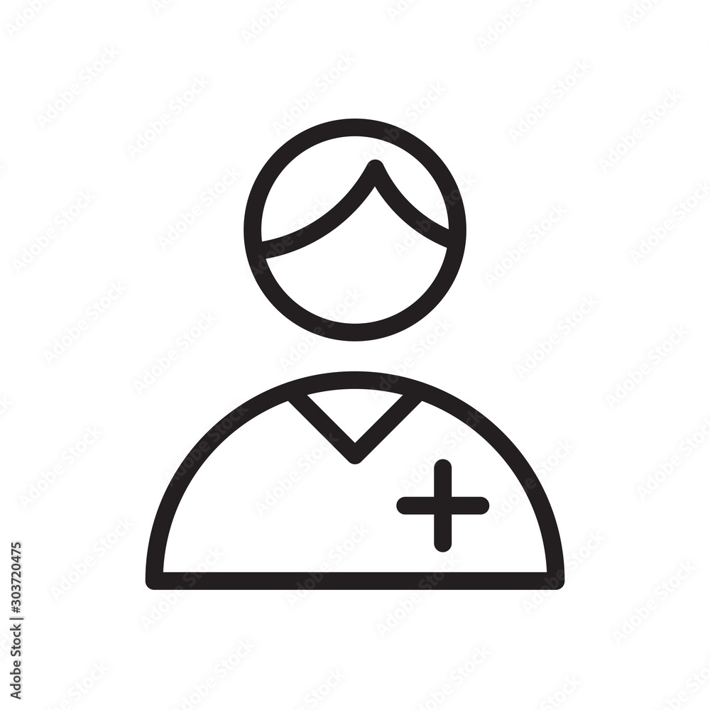 flat line doctor avatar icon. Logo element illustration. doctor avatar design. vector eps 10 . doctor avatar concept. Can be used in web and mobile . trendy simple style. thickness can be adjusted flat line doctor avatar icon. Logo element illustration. doctor avatar design. vector eps 10 . doctor avatar concept. Can be used in web and mobile . trendy simple style. thickness can be adjusted