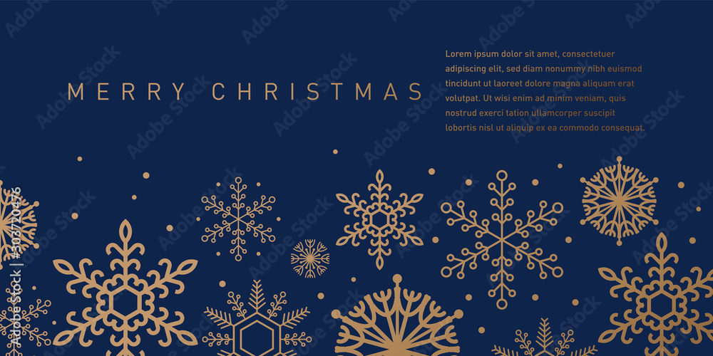 Fototapeta premium Christmas Greeting Illustration Design Template