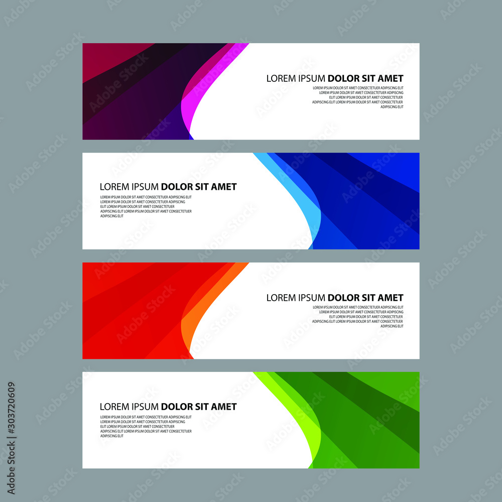 Naklejka premium Vector Abstract design banner web template