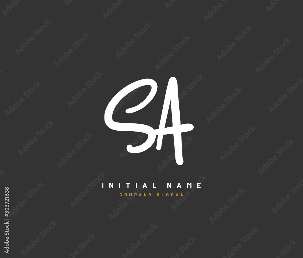 S A SA Beauty vector initial logo, handwriting logo of initial signature, wedding, fashion, jewerly, boutique, floral and botanical with creative template for any company or business. S A SA Beauty vector initial logo, handwriting logo of initial signature, wedding, fashion, jewerly, boutique, floral and botanical with creative template for any company or business.