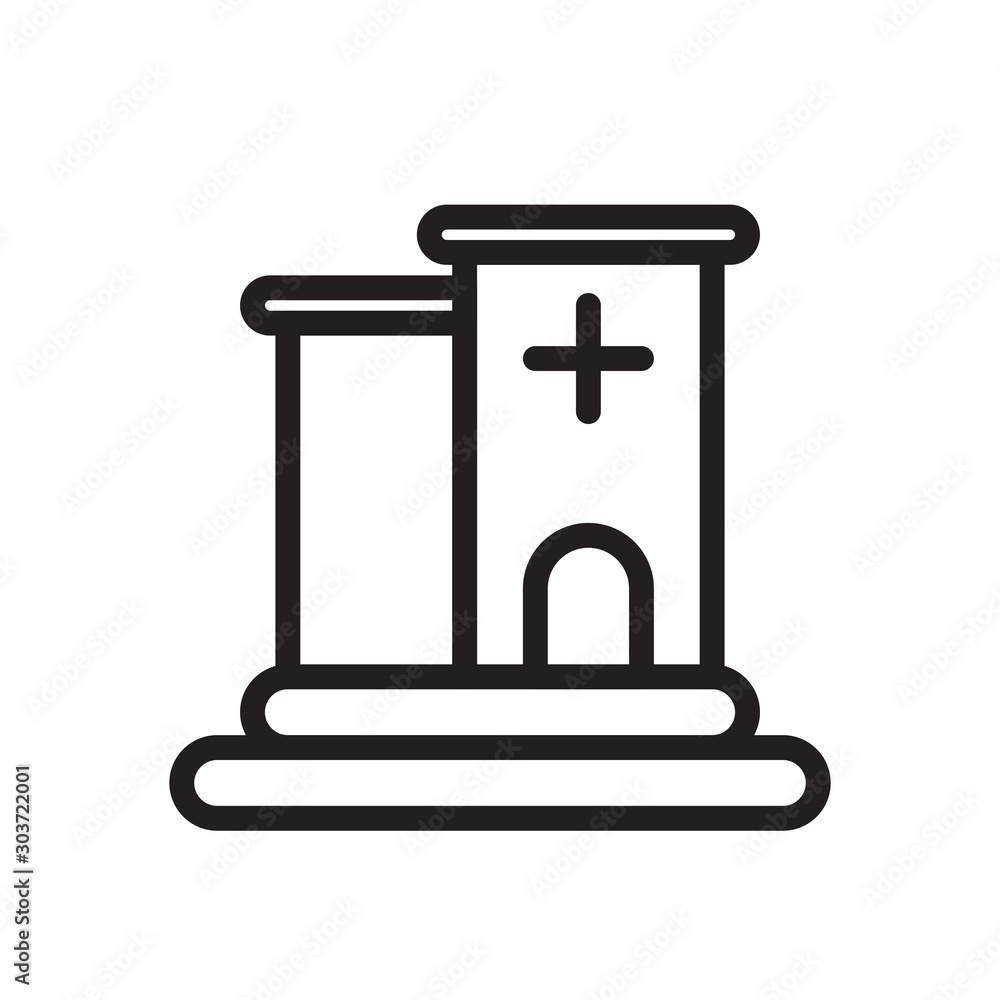flat line hospital building icon. Logo element illustration. hospital building design. vector eps 10 . hospital building concept. Can be used in web and mobile . trendy simple style. flat line hospital building icon. Logo element illustration. hospital building design. vector eps 10 . hospital building concept. Can be used in web and mobile . trendy simple style.