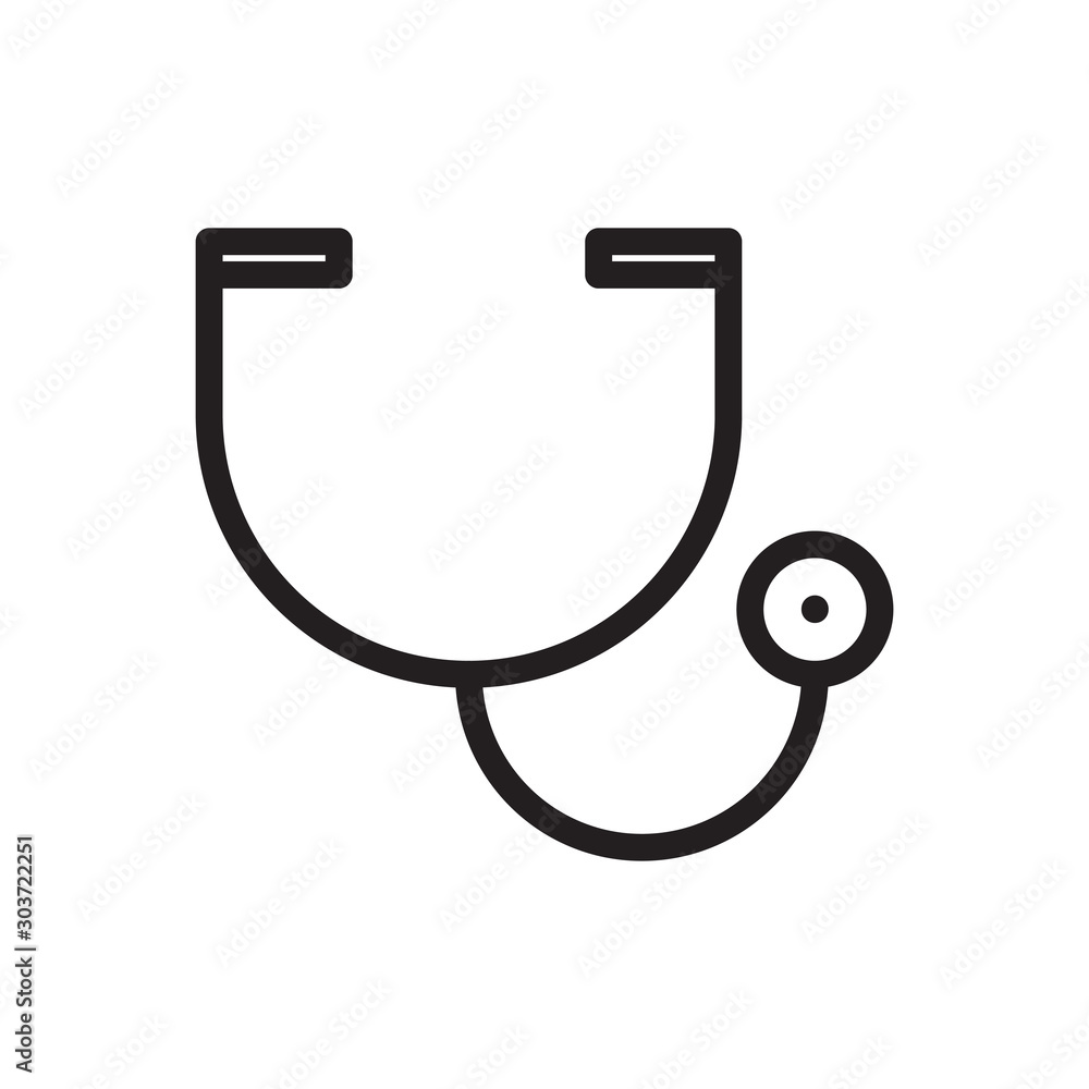 flat line stethoscope icon. Logo element illustration. stethoscope design. vector eps 10 . stethoscope concept. Can be used in web and mobile . trendy simple style. thickness can be adjusted flat line stethoscope icon. Logo element illustration. stethoscope design. vector eps 10 . stethoscope concept. Can be used in web and mobile . trendy simple style. thickness can be adjusted
