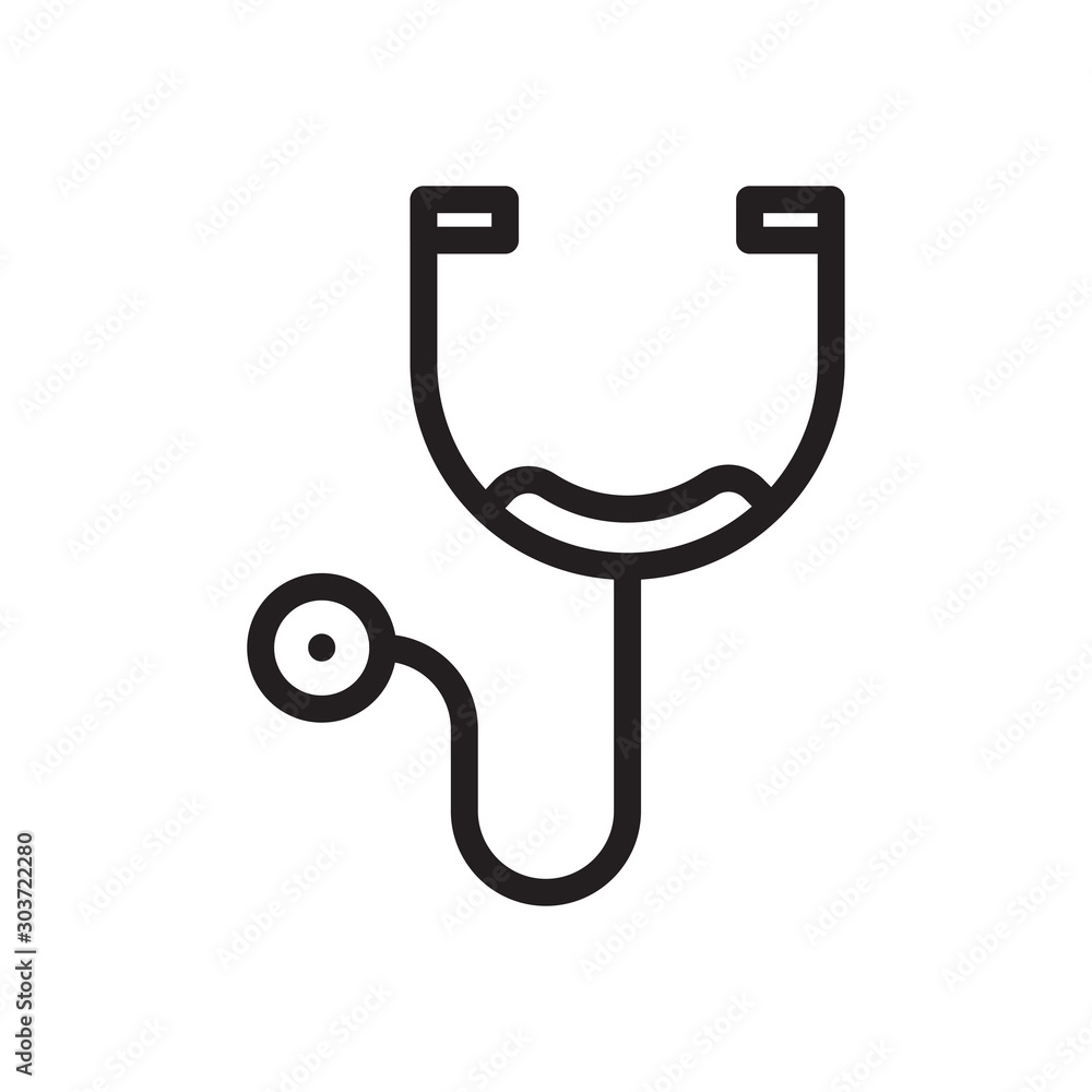 flat line stethoscope icon. Logo element illustration. stethoscope design. vector eps 10 . stethoscope concept. Can be used in web and mobile . trendy simple style. thickness can be adjusted flat line stethoscope icon. Logo element illustration. stethoscope design. vector eps 10 . stethoscope concept. Can be used in web and mobile . trendy simple style. thickness can be adjusted