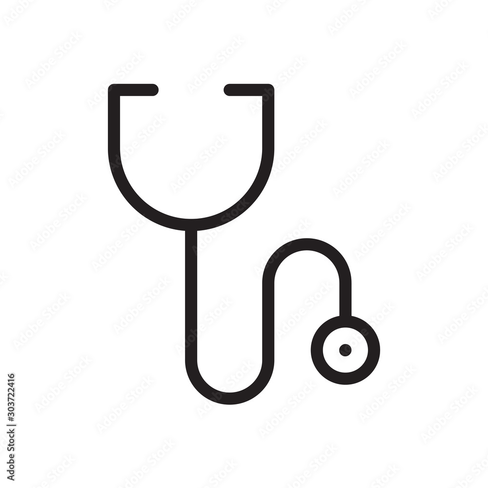flat line stethoscope icon. Logo element illustration. stethoscope design. vector eps 10 . stethoscope concept. Can be used in web and mobile . trendy simple style. thickness can be adjusted flat line stethoscope icon. Logo element illustration. stethoscope design. vector eps 10 . stethoscope concept. Can be used in web and mobile . trendy simple style. thickness can be adjusted