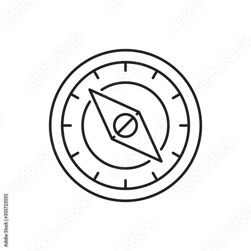 Direction compass icon. Simple line, outline vector of navigation icons for ui and ux, website or mobile application
