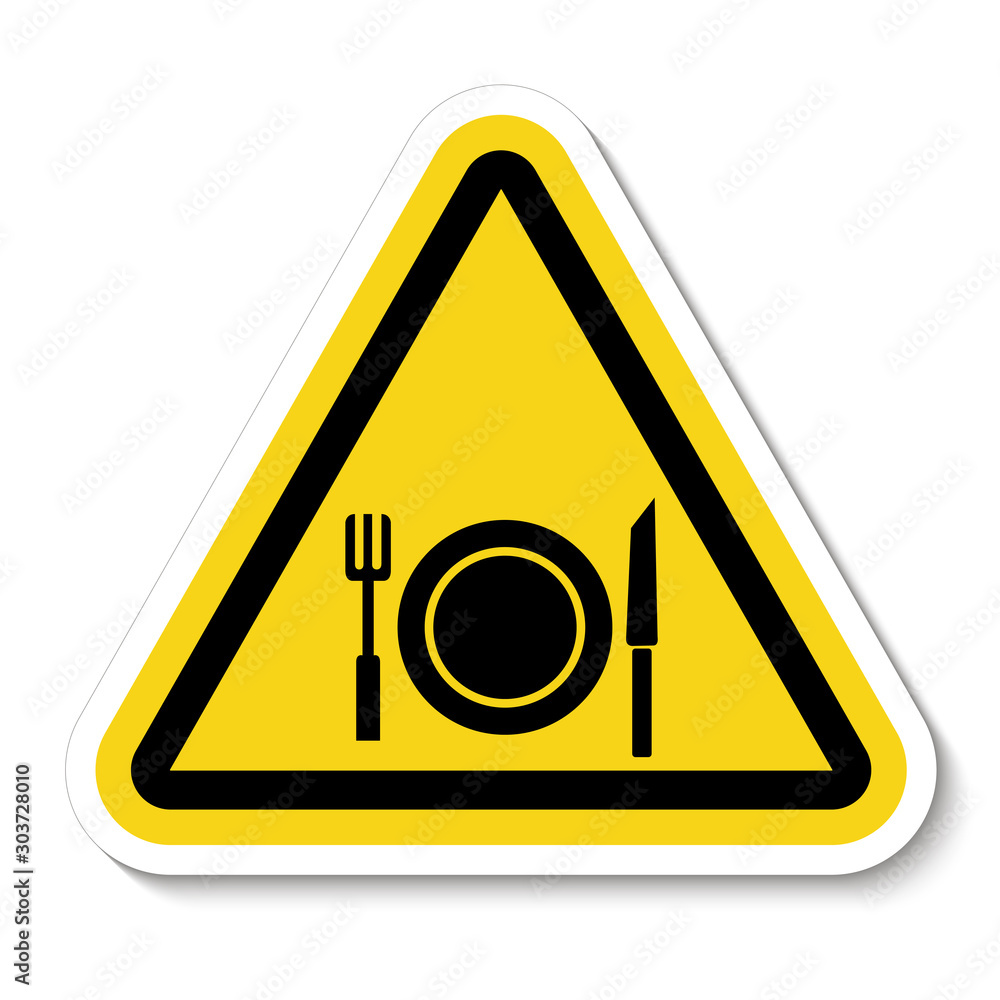 No Eating Symbol Sign Isolate On White Background,Vector Illustration No Eating Symbol Sign Isolate On White Background,Vector Illustration