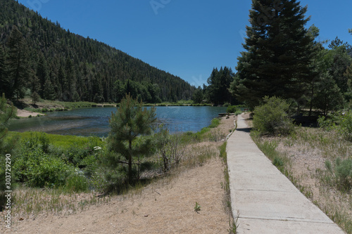 Fawn Lakes pathway in New Mexico. photo