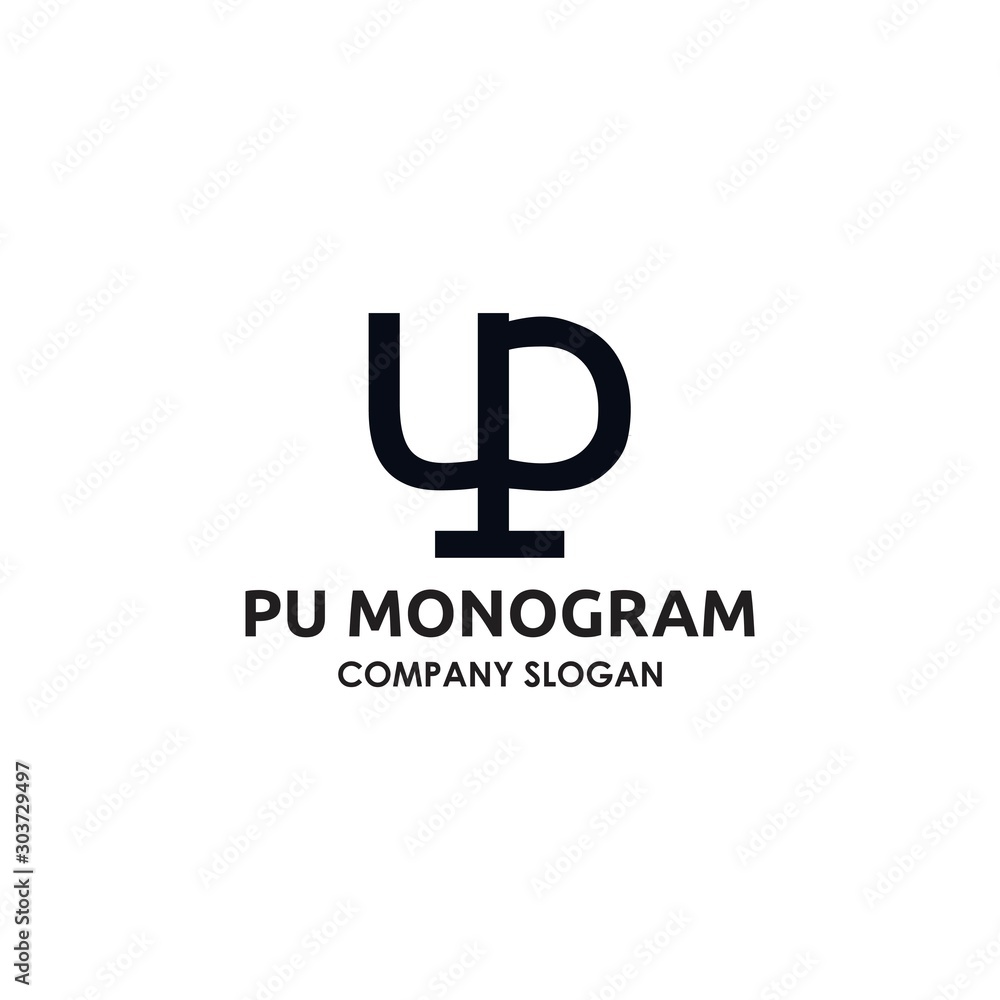 UP monogram logo simple design UP monogram logo simple design